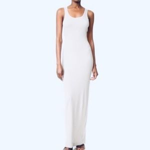SPLENDID white razorback maxi T-shirt dress